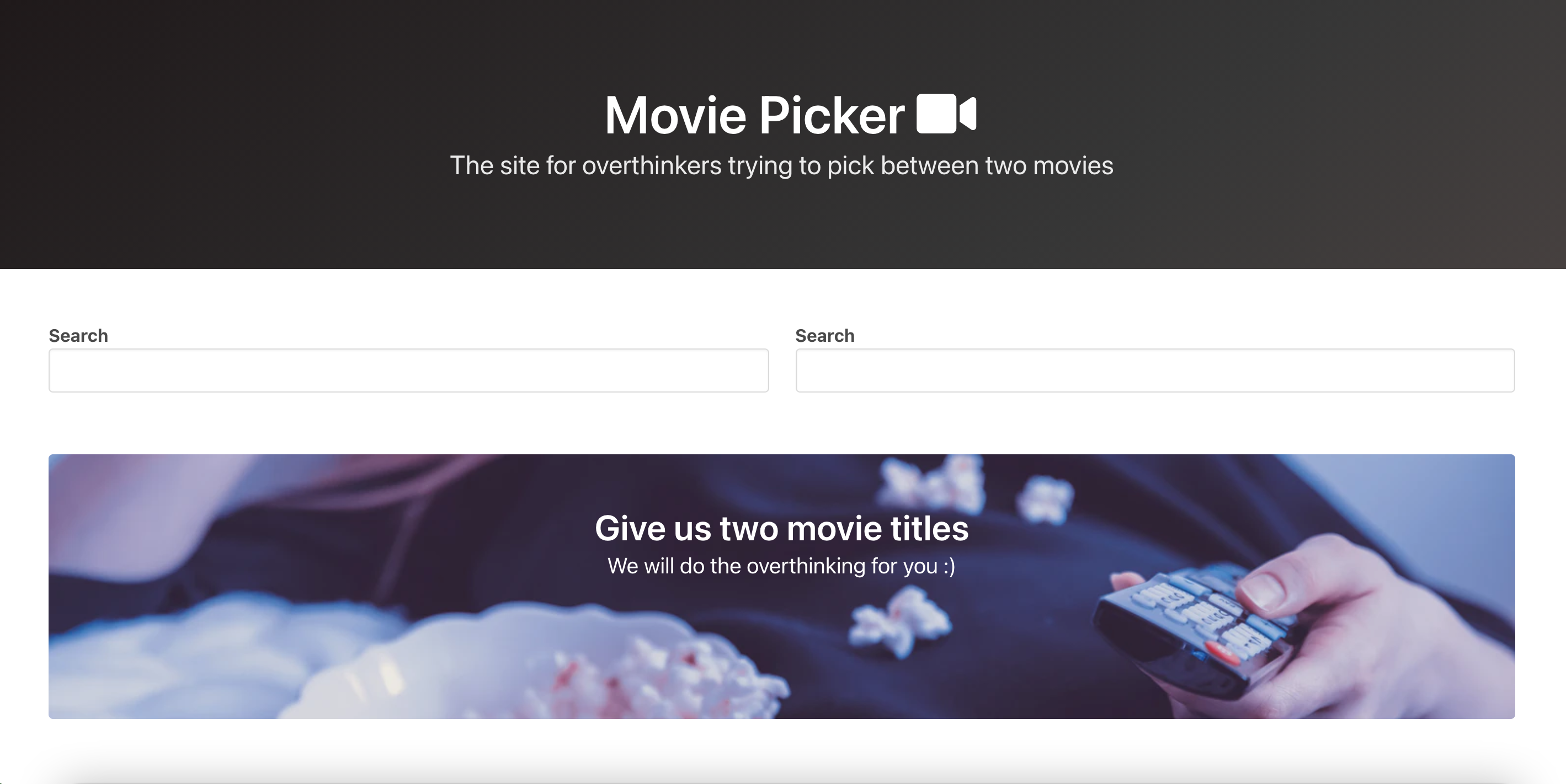 Movie Picker home page